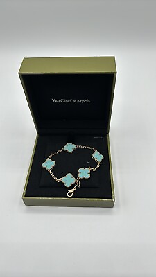 #ad Van Cleef amp; Arpels Vintage Gold and Turquoise bracelet $260.00