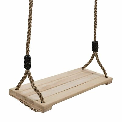 #ad Wooden Tree Swing with Ropes Toddlers Kids Hanging Swing Outdoor Play $21.99