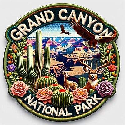 #ad Grand Canyon National Park Patch Iron on Applique Nature Badge Eagle Decorative $32.00