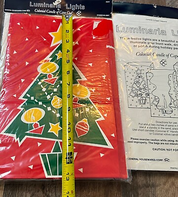 #ad Vintage Christmas Holiday Bags Luminaria Lights $20.00