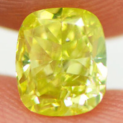 #ad Loose Cushion Shape Diamond Fancy Yellow Color SI1 Natural Enhanced 1.01 Carat $1170.00