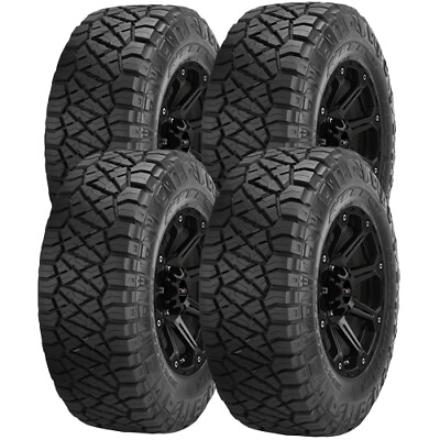 #ad QTY 4 35x12.50R20LT Nitto Ridge Grappler 125Q Load Range F Black Wall Tires $1616.96