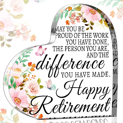 #ad #ad Retirement Gift for Women Men Retirement Plaque Happy Retirement Gifts Inspirati $14.13