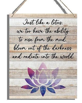 #ad JCHCAMRY Inspirational Gift Signs Just a Lotus We Too Have the Ability to Ris... $7.66