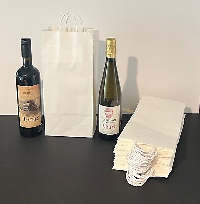 #ad #ad 50 Pack Kraft Wine Bottle Gift Bags with Handles for Wedding Birthday Parties $24.99