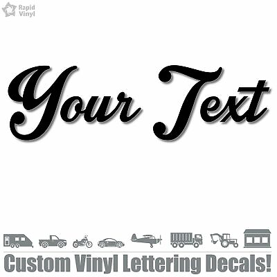 Custom Text Vinyl Decal Sticker Car Window Bumper Letters Numbers Lettering Name $27.99
