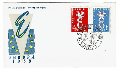 #ad Belgium 1958 Europa First Day Cover Z37 $5.99