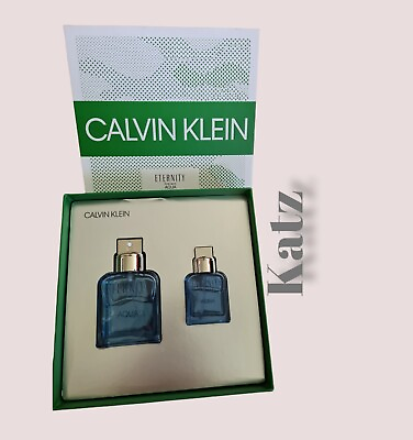 #ad #ad Eternity Aqua By Calvin Klein 2PCS Gift EDT Set For Men $59.46
