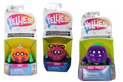 #ad NEW Hasbro YELLIES Electronic Voice Activated Spider Stuffed Animal Lot of 3 $20.36
