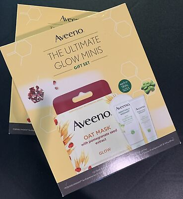 #ad 2 Aveeno Ultimate Glow Minis Skincare Gift Sets 6 Pcs 2 Mask 2 Scrub 2 Mo $14.99