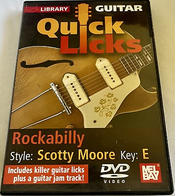 #ad Lick Library Guitar Quick Licks Rockabilly Style With Scotty Moore Key: E DVD $16.80