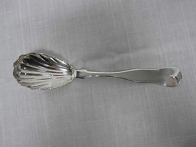 #ad ANTIQUE SILVER JONES BALL POOR BOSTON FIDDLE TIP SHELL SERVING SPOON 8 7 8quot; $60.00