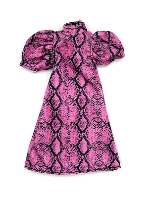 #ad 2020 Barbie Fashionistas #143 Doll Clothes Pink amp; Black Snakeskin Print Dress $5.95