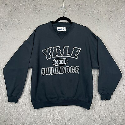 #ad VTG Yale Sweatshirt Mens L Blue Bulldogs Gear For Sports Big Cotton Crewneck $17.38