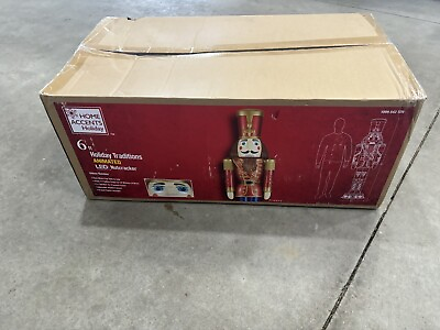 #ad NEW 6ft Holiday Traditions LED Animated Nutcracker Home Depot Black Friday $169.95