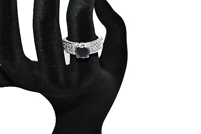 #ad  NEW ARRIVALS Anniversary Special Diamond Black Ring 2 Ct Silver 925 Sterling. $94.05