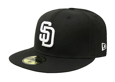 #ad New Era 59Fifty Men Women Cap Basic San Diego Padres Black Fitted Big Size Hat $45.00