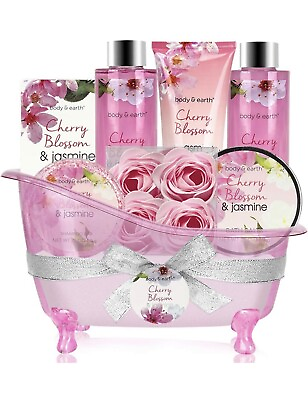 #ad #ad Gift Baskets for Women Body amp; Earth Bath and Body Spa Gift Set with Cherry Blo $24.99