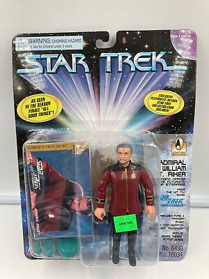 #ad 1996 New Playmates Star Trek Admiral William T. Riker Action Figure $16.98