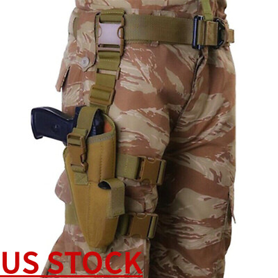 #ad Universal Drop Leg Holster Tactical Thigh Gun Holster with Mag Pouch Adjustable $15.90