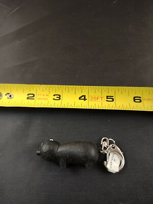 #ad Vintage Black Piggy Pig Light Works Keychain Key Ring Chain Fob Hangtag *127 K $15.00