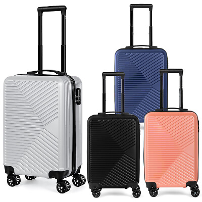 #ad 20quot; Carry On Luggage Hardside Suitcase with Lock Spinner Wheels Airline Approved $35.99