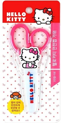 #ad Hello Kitty Cute Stationery Safety Cap Safe Scissor 1PC Pink $15.99