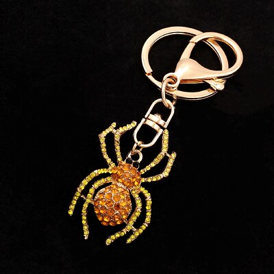 #ad Lovely Crystal Spider Pendant Key Chain Purse Bag Handbag Keyring Jewelry Gift $6.99