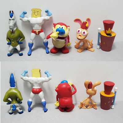 #ad 5 PCS The Ren and Stimpy Cartoon Figure Collection Toys $16.81