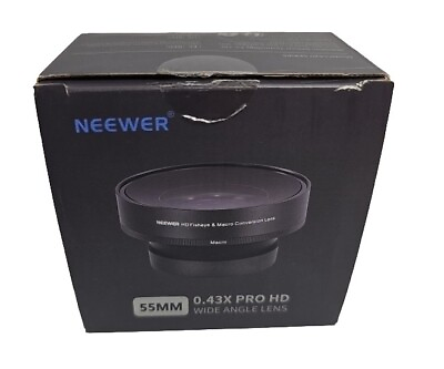 #ad Neewer 55mm 0.43 Pro HD Wide Angle Lens Macro HD Fisheyes $26.49