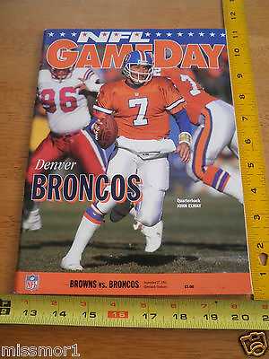 #ad 1992 NFL Game Day program John Elway Denver Broncos vs Cleveland Browns $12.00