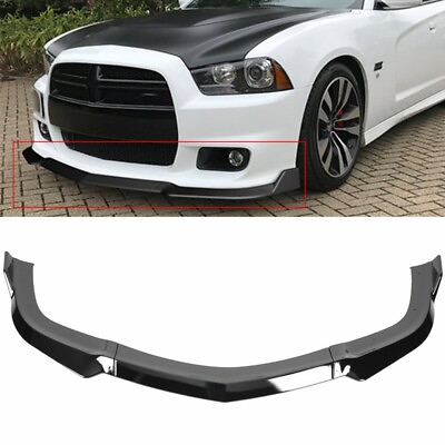 #ad For 2011 2014 Dodge Charger Painted Black Front Lips Bumper Protector $68.58