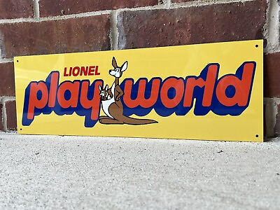 #ad Lionel Play World Toys Metal Sign 18 Inch Reproduction Kids Decor $21.99