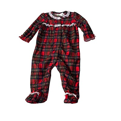 #ad Little Me Holiday One Piece Sleepwear Baby Girl 6 Months New $11.95