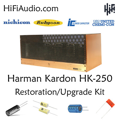 #ad Harman Kardon HK 250 tube restoration kit service recap capacitor fix rebuild $125.00