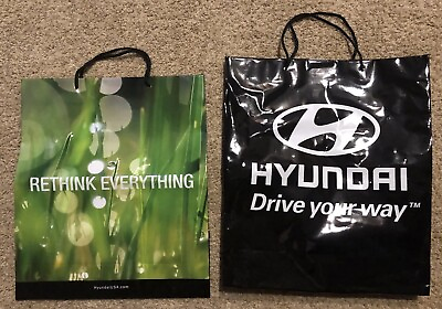 #ad #ad 2 HYUNDAI DRIVE YOUR WAY Car Show Promotional Bags 16quot;x18quot; RETHINK EVERYTHING $19.99