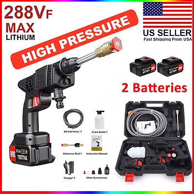 #ad Cordless Electric High Pressure Water Spray Gun Portable Car Washer Cleaner Tool $35.39