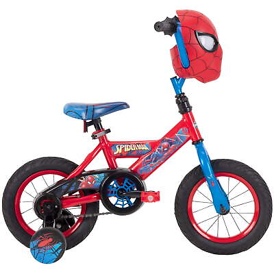#ad Spider Man Bike with Training Wheels for Boys#x27; Red by Huffy $84.60