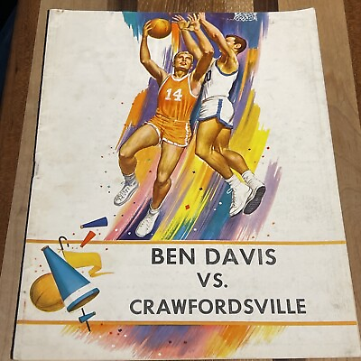 #ad 1965 High School Basketball Program Indianapolis Ben Davis vs Crawfordsville $25.00