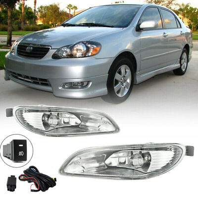 #ad For 2005 2008 Toyota Corolla 2002 2004 Toyota Camry Clear Fog Light W Wiring $31.30