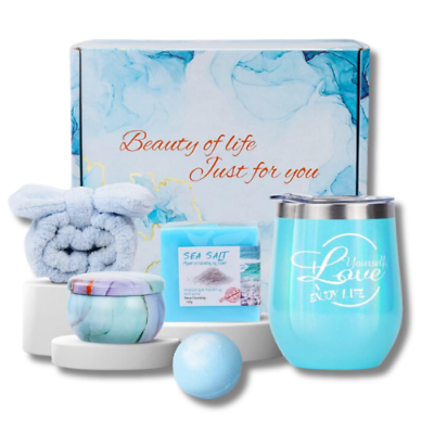 #ad Sea Salt Coconut Spa Gift Basket for Her Relaxation Birthday Holiday $20.95