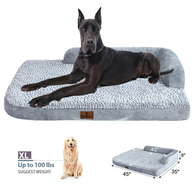 #ad X Large Orthopedic Memory Foam Dog Bed Washable Pet Mattress Waterproof Dog Bed $39.99