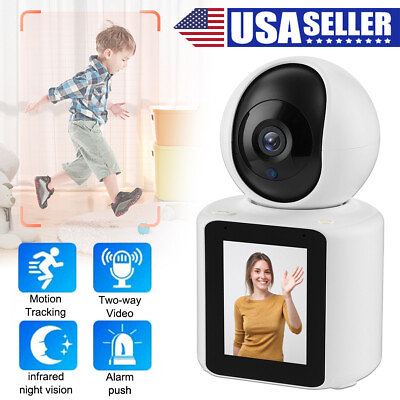 #ad 2MP Wi Fi HD Wireless Home Security Camera IP IPS Screen AI Baby Monitor CCTV IR $75.99