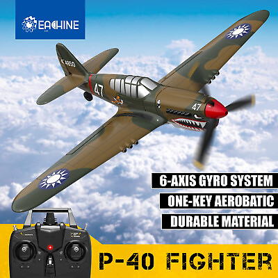 #ad Eachine 2.4G RC RTF Glider Airplane Volantex P40 Fighter 6 Axis Gyro Fixed Wing. $108.88