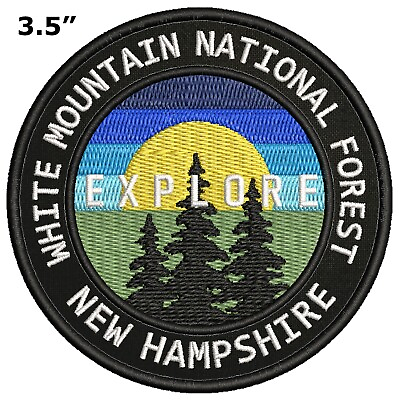 #ad White Mountain National Forest Embroidered Patch Iron On Applique Souvenir Gift $5.06