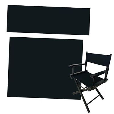 #ad Director Chair Canvas Replacement Cover kit for 18#x27;#x27; Directors Black $20.23
