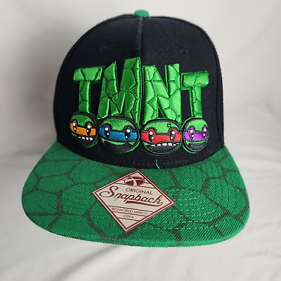 #ad 2015 TMNT Teenage Mutant Ninja Turtles Cap Black Green Snapback Hat Nickelodeon $9.99