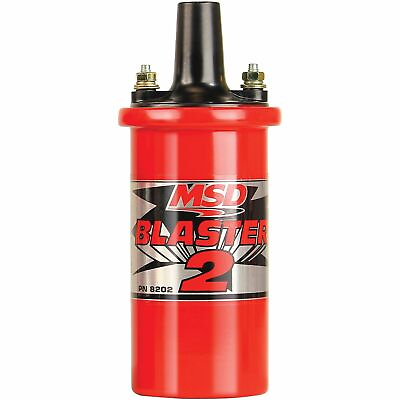 #ad MSD 8202 Ignition Coil Blaster 2 Canister Round Oil Filled Red 45000 V EA Red $98.99