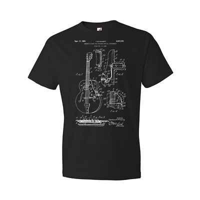 #ad Guitar Magnetic Pickup Patent Shirt Guitar Shirt Guitarist Gift Music Apparel $26.95