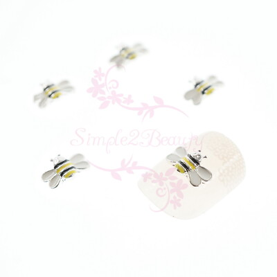 #ad 20 Summer Lovely Honey Bee Alloy Metal Nail Art Manicure Charms Jewelry 3D Decor $5.98